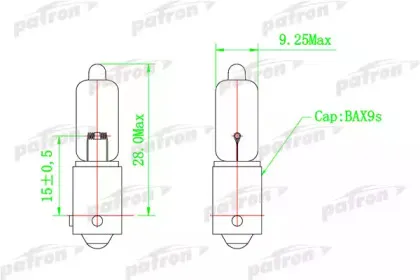 PLH6W PATRON Лампа накаливания, задний габаритный фонарь PLH6W PATRON Лампа накаливания, задний габаритный фонарь