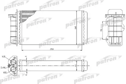 PRS2024 PATRON Теплообменник, отопление салона PRS2024 PATRON Теплообменник, отопление салона