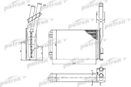 PRS2067 PATRON Теплообменник, отопление салона PRS2067 PATRON Теплообменник, отопление салона