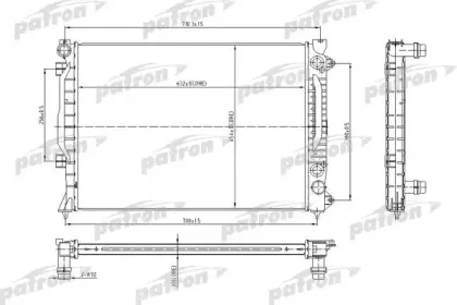 PRS3010 PATRON Радиатор, охлаждение двигателя PRS3010 PATRON Радиатор, охлаждение двигателя