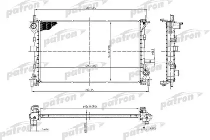PRS3429 PATRON Радиатор, охлаждение двигателя PRS3429 PATRON Радиатор, охлаждение двигателя
