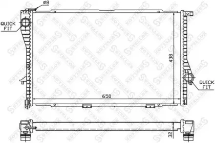 10-25044-SX STELLOX Радиатор, охлаждение двигателя 10-25044-SX STELLOX Радиатор, охлаждение двигателя