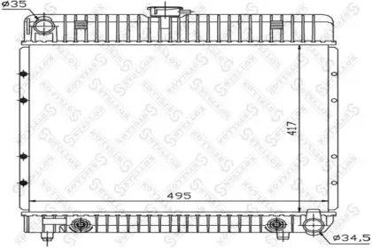 10-25094-SX STELLOX Радиатор, охлаждение двигателя 10-25094-SX STELLOX Радиатор, охлаждение двигателя