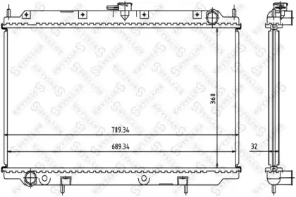 10-25222-SX STELLOX Радиатор, охлаждение двигателя 10-25222-SX STELLOX Радиатор, охлаждение двигателя