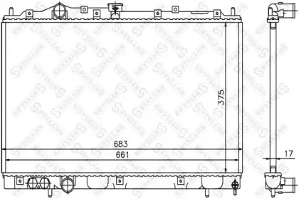 10-25258-SX STELLOX Радиатор, охлаждение двигателя 10-25258-SX STELLOX Радиатор, охлаждение двигателя