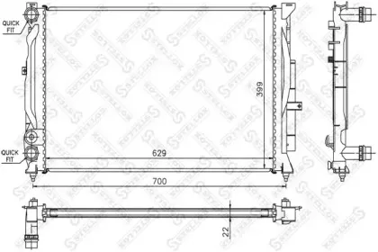10-25288-SX STELLOX Радиатор, охлаждение двигателя 10-25288-SX STELLOX Радиатор, охлаждение двигателя