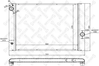 10-25336-SX STELLOX Радиатор, охлаждение двигателя 10-25336-SX STELLOX Радиатор, охлаждение двигателя