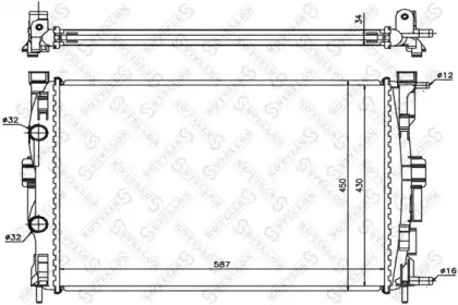 10-25358-SX STELLOX Радиатор, охлаждение двигателя 10-25358-SX STELLOX Радиатор, охлаждение двигателя