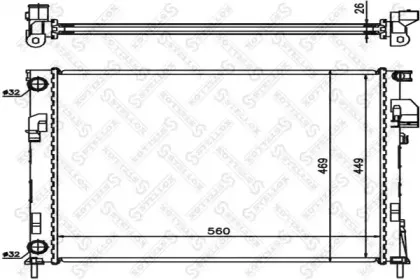 10-26003-SX STELLOX Радиатор, охлаждение двигателя 10-26003-SX STELLOX Радиатор, охлаждение двигателя