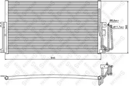 10-45008-SX STELLOX Конденсатор, кондиционер 10-45008-SX STELLOX Конденсатор, кондиционер