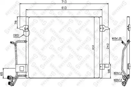 10-45024-SX STELLOX Конденсатор, кондиционер 10-45024-SX STELLOX Конденсатор, кондиционер