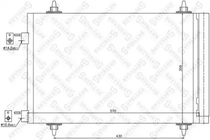 10-45039-SX STELLOX Конденсатор, кондиционер 10-45039-SX STELLOX Конденсатор, кондиционер