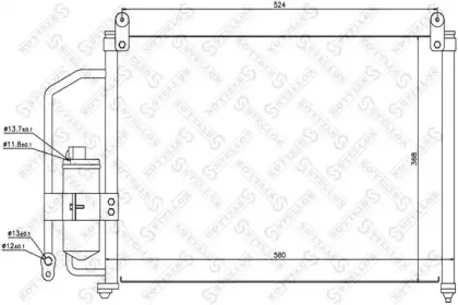 10-45042-SX STELLOX Конденсатор, кондиционер 10-45042-SX STELLOX Конденсатор, кондиционер