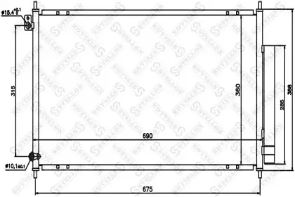 10-45061-SX STELLOX Конденсатор, кондиционер 10-45061-SX STELLOX Конденсатор, кондиционер