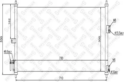 10-45170-SX STELLOX Конденсатор, кондиционер 10-45170-SX STELLOX Конденсатор, кондиционер