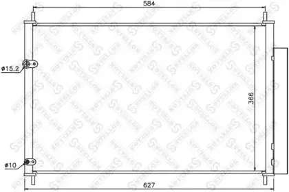 10-45568-SX STELLOX Конденсатор, кондиционер 10-45568-SX STELLOX Конденсатор, кондиционер