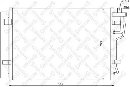 10-45609-SX STELLOX Конденсатор, кондиционер 10-45609-SX STELLOX Конденсатор, кондиционер