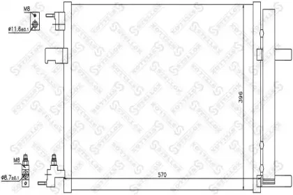 10-45686-SX STELLOX Конденсатор, кондиционер 10-45686-SX STELLOX Конденсатор, кондиционер