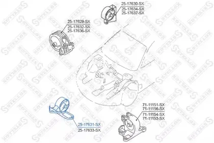 2517631SX STELLOX Подвеска, двигатель 2517631SX STELLOX Подвеска, двигатель