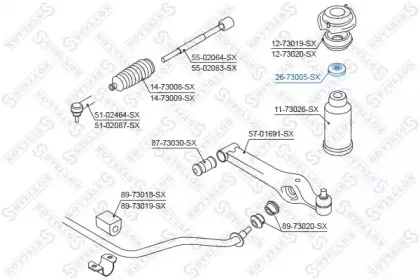 26-73005-SX STELLOX Опора стойки амортизатора 26-73005-SX STELLOX Опора стойки амортизатора