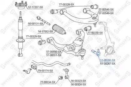 51-00266-SX STELLOX Наконечник поперечной рулевой тяги 51-00266-SX STELLOX Наконечник поперечной рулевой тяги