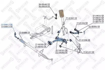 51-00812-SX STELLOX Наконечник поперечной рулевой тяги 51-00812-SX STELLOX Наконечник поперечной рулевой тяги