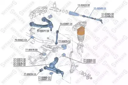 55-00340-SX STELLOX Осевой шарнир, рулевая тяга 55-00340-SX STELLOX Осевой шарнир, рулевая тяга