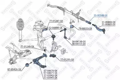 55-00368-SX STELLOX Осевой шарнир, рулевая тяга 55-00368-SX STELLOX Осевой шарнир, рулевая тяга