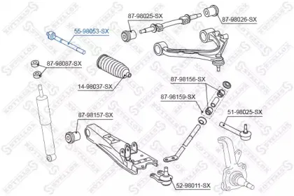 55-98053-SX STELLOX Осевой шарнир, рулевая тяга 55-98053-SX STELLOX Осевой шарнир, рулевая тяга