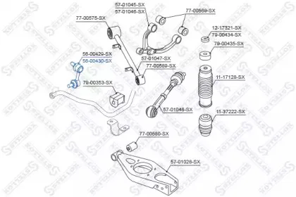 56-00430-SX STELLOX Тяга / стойка, стабилизатор 56-00430-SX STELLOX Тяга / стойка, стабилизатор