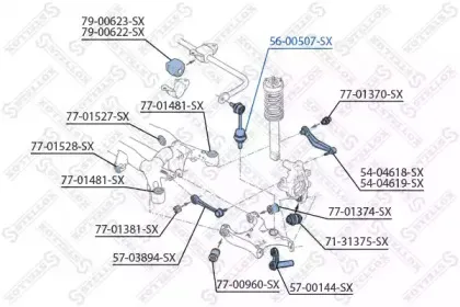 56-00507-SX STELLOX Тяга / стойка, стабилизатор 56-00507-SX STELLOX Тяга / стойка, стабилизатор