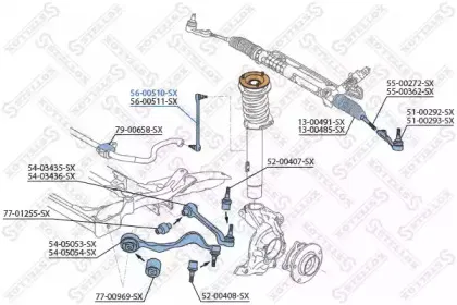 56-00510-SX STELLOX Тяга / стойка, стабилизатор 56-00510-SX STELLOX Тяга / стойка, стабилизатор