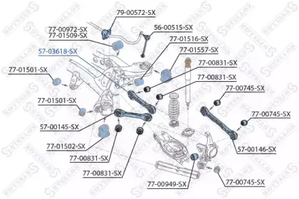 57-03618-SX STELLOX Рычаг независимой подвески колеса, подвеска колеса 57-03618-SX STELLOX Рычаг независимой подвески колеса, подвеска колеса