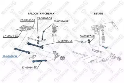 57-03629-SX STELLOX Рычаг независимой подвески колеса, подвеска колеса 57-03629-SX STELLOX Рычаг независимой подвески колеса, подвеска колеса