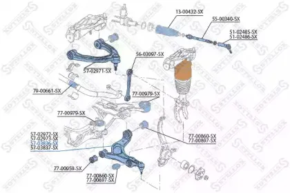 57-03836-SX STELLOX Рычаг независимой подвески колеса, подвеска колеса 57-03836-SX STELLOX Рычаг независимой подвески колеса, подвеска колеса