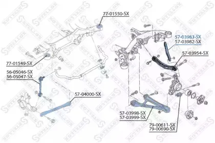 57-03983-SX STELLOX Рычаг независимой подвески колеса, подвеска колеса 57-03983-SX STELLOX Рычаг независимой подвески колеса, подвеска колеса