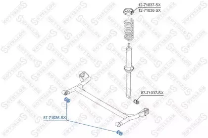 87-71036-SX STELLOX Подвеска, рычаг независимой подвески колеса 87-71036-SX STELLOX Подвеска, рычаг независимой подвески колеса