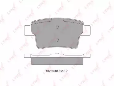 BD-2226 LYNXauto Комплект тормозных колодок, дисковый тормоз BD-2226 LYNXauto Комплект тормозных колодок, дисковый тормоз