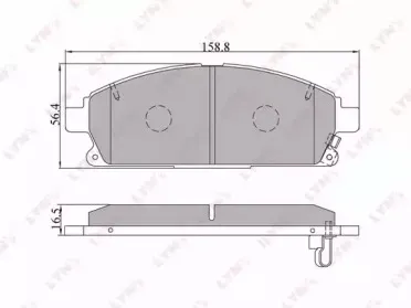 BD-5704 LYNXauto Комплект тормозных колодок, дисковый тормоз BD-5704 LYNXauto Комплект тормозных колодок, дисковый тормоз