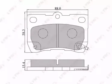 BD-7544 LYNXauto Комплект тормозных колодок, дисковый тормоз BD-7544 LYNXauto Комплект тормозных колодок, дисковый тормоз