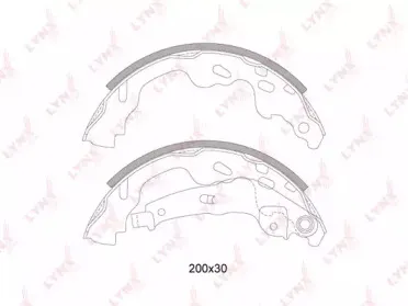 BS-7526 LYNXauto Комплект тормозных колодок BS-7526 LYNXauto Комплект тормозных колодок