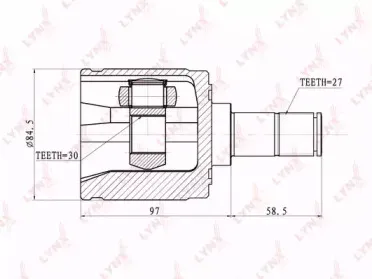 CI-3403 LYNXauto Шарнирный комплект, приводной вал CI-3403 LYNXauto Шарнирный комплект, приводной вал