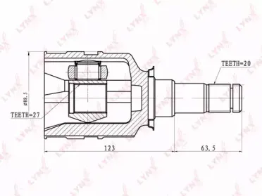 CI7501 LYNXauto Шарнирный комплект, приводной вал CI7501 LYNXauto Шарнирный комплект, приводной вал
