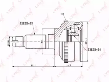 CO-5119A LYNXauto Шарнирный комплект, приводной вал CO-5119A LYNXauto Шарнирный комплект, приводной вал