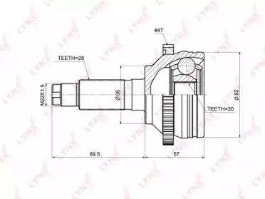 CO-5153A LYNXauto Шарнирный комплект, приводной вал CO-5153A LYNXauto Шарнирный комплект, приводной вал