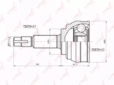 CO5707 LYNXauto Шарнирный комплект, приводной вал CO5707 LYNXauto Шарнирный комплект, приводной вал