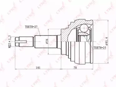 CO-5732 LYNXauto Шарнирный комплект, приводной вал CO-5732 LYNXauto Шарнирный комплект, приводной вал