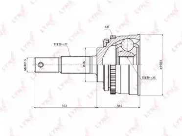 CO5777A LYNXauto Шарнирный комплект, приводной вал CO5777A LYNXauto Шарнирный комплект, приводной вал