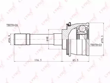 CO-7302 LYNXauto Шарнирный комплект, приводной вал CO-7302 LYNXauto Шарнирный комплект, приводной вал