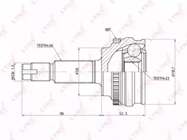 CO-7517A LYNXauto Шарнирный комплект, приводной вал CO-7517A LYNXauto Шарнирный комплект, приводной вал